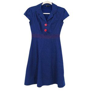 Ruby Rox Vintage Polka Dot Dress Size 3 Retro Pinup Sailorcore